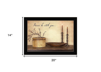 Peace Be with You Black Framed Print Wall Art HomeRoots