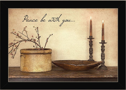 Peace Be with You Black Framed Print Wall Art HomeRoots