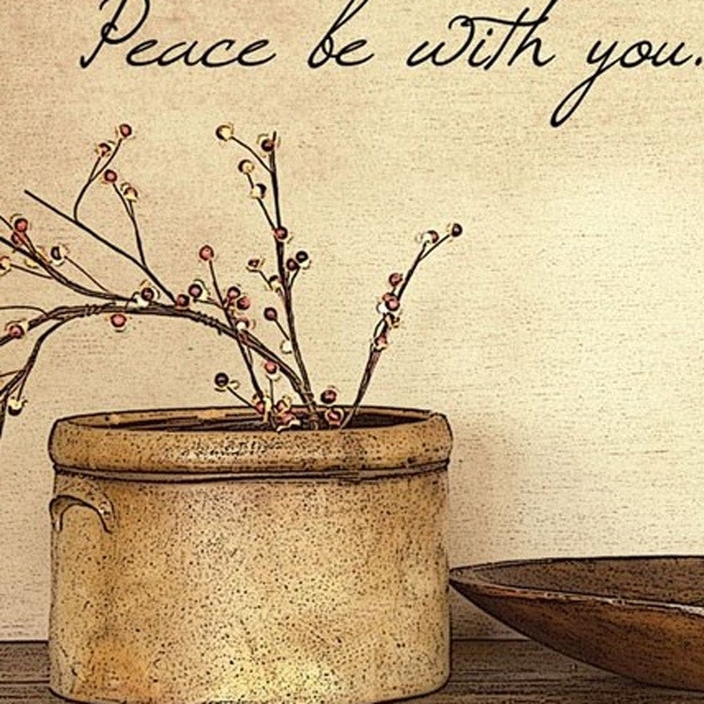 Peace Be with You Black Framed Print Wall Art HomeRoots