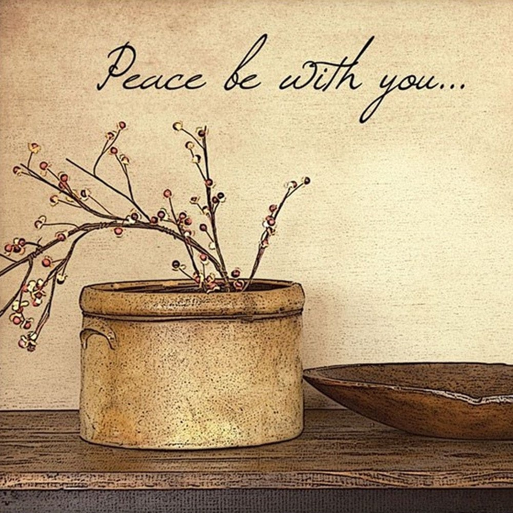 Peace Be with You Black Framed Print Wall Art HomeRoots