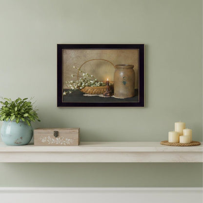 Basket of Flowers 3 Black Framed Print Wall Art HomeRoots