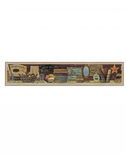 Country Bath Shelf 5 Brown Framed Print Bathroom Wall Art HomeRoots