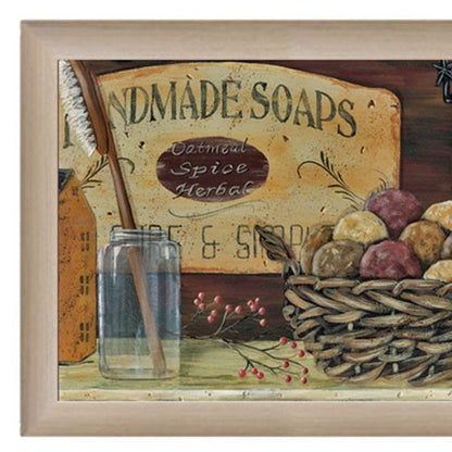 Country Bath Shelf 5 Brown Framed Print Bathroom Wall Art HomeRoots