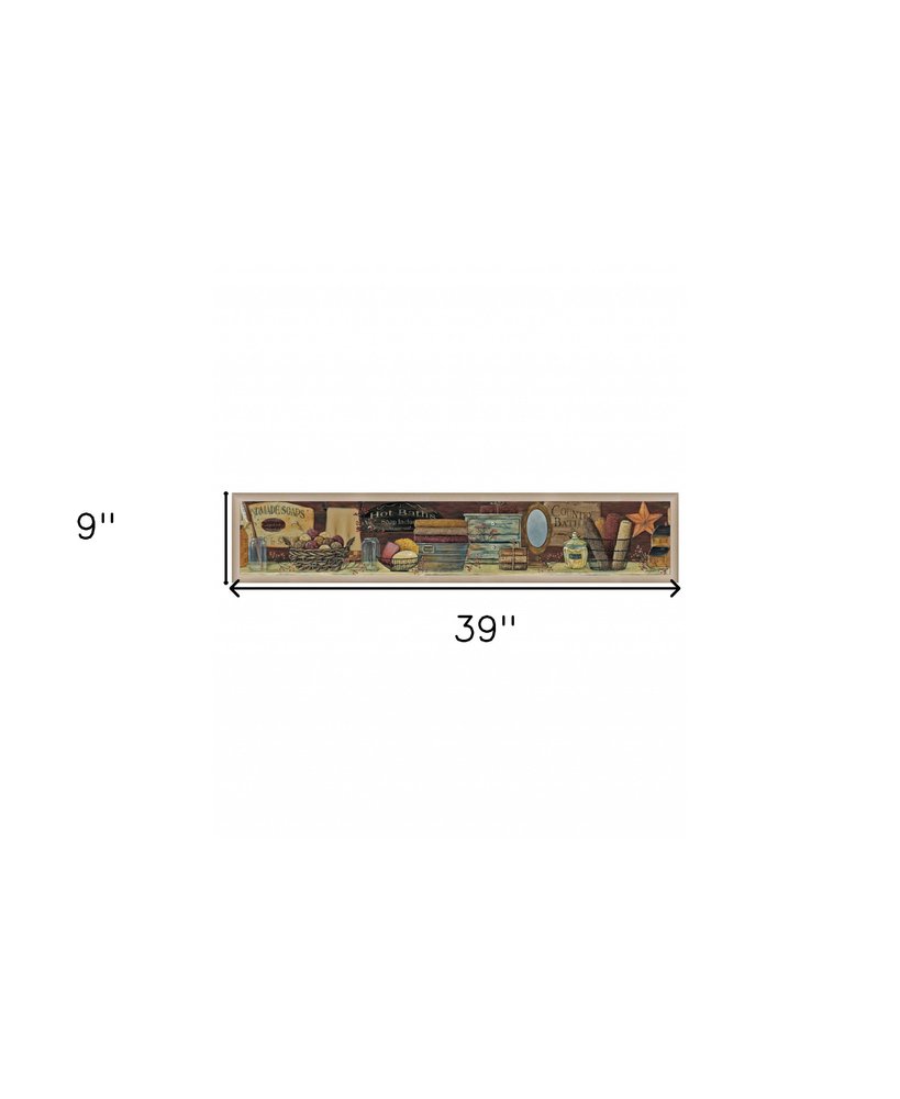Country Bath Shelf 5 Brown Framed Print Bathroom Wall Art HomeRoots