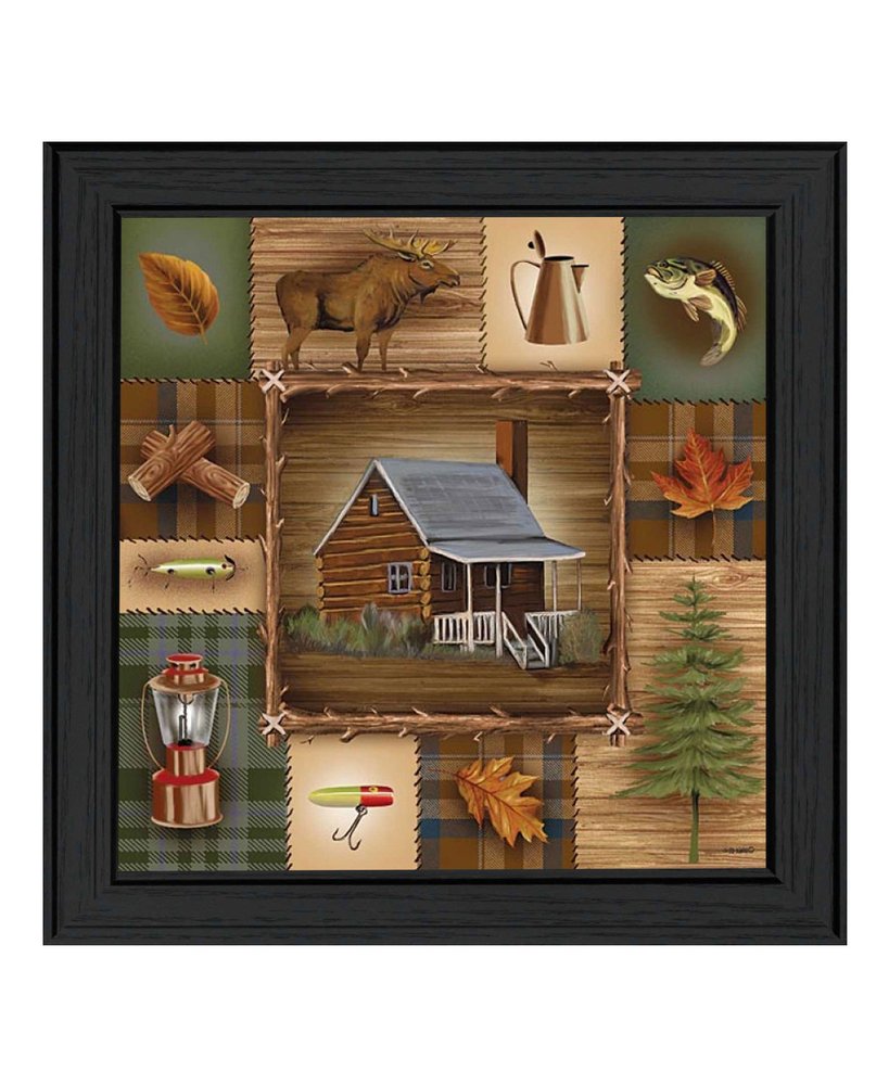 At the Cabin Black Framed Print Wall Art HomeRoots
