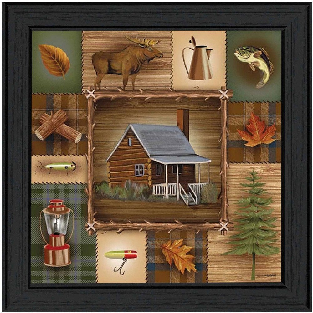 At the Cabin Black Framed Print Wall Art HomeRoots