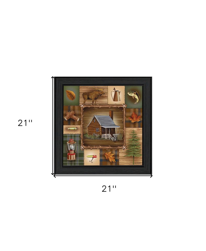 At the Cabin Black Framed Print Wall Art HomeRoots