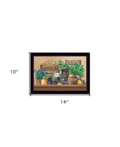 Antiques and Herbs Black Framed Print Kitchen Wall Art HomeRoots