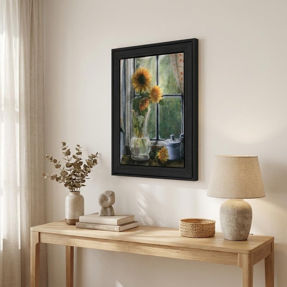 Morning Flower 2 Black Framed Print Wall Art — view 5