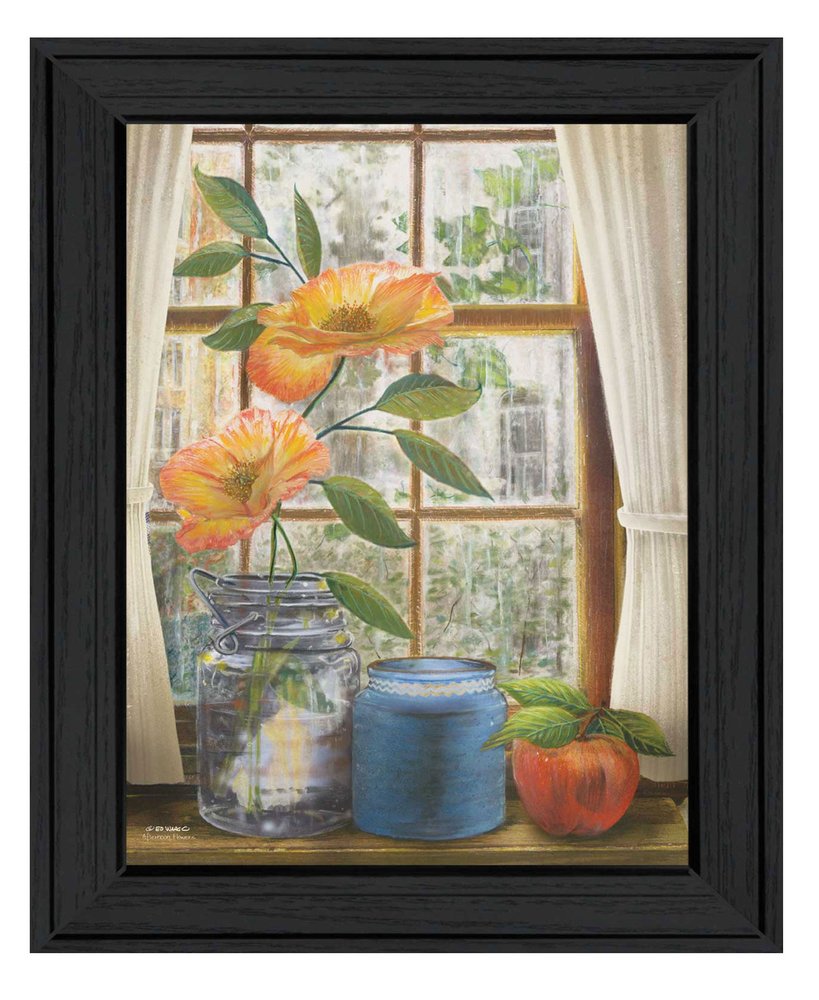 Afternoon Flower Black Framed Print Wall Art HomeRoots