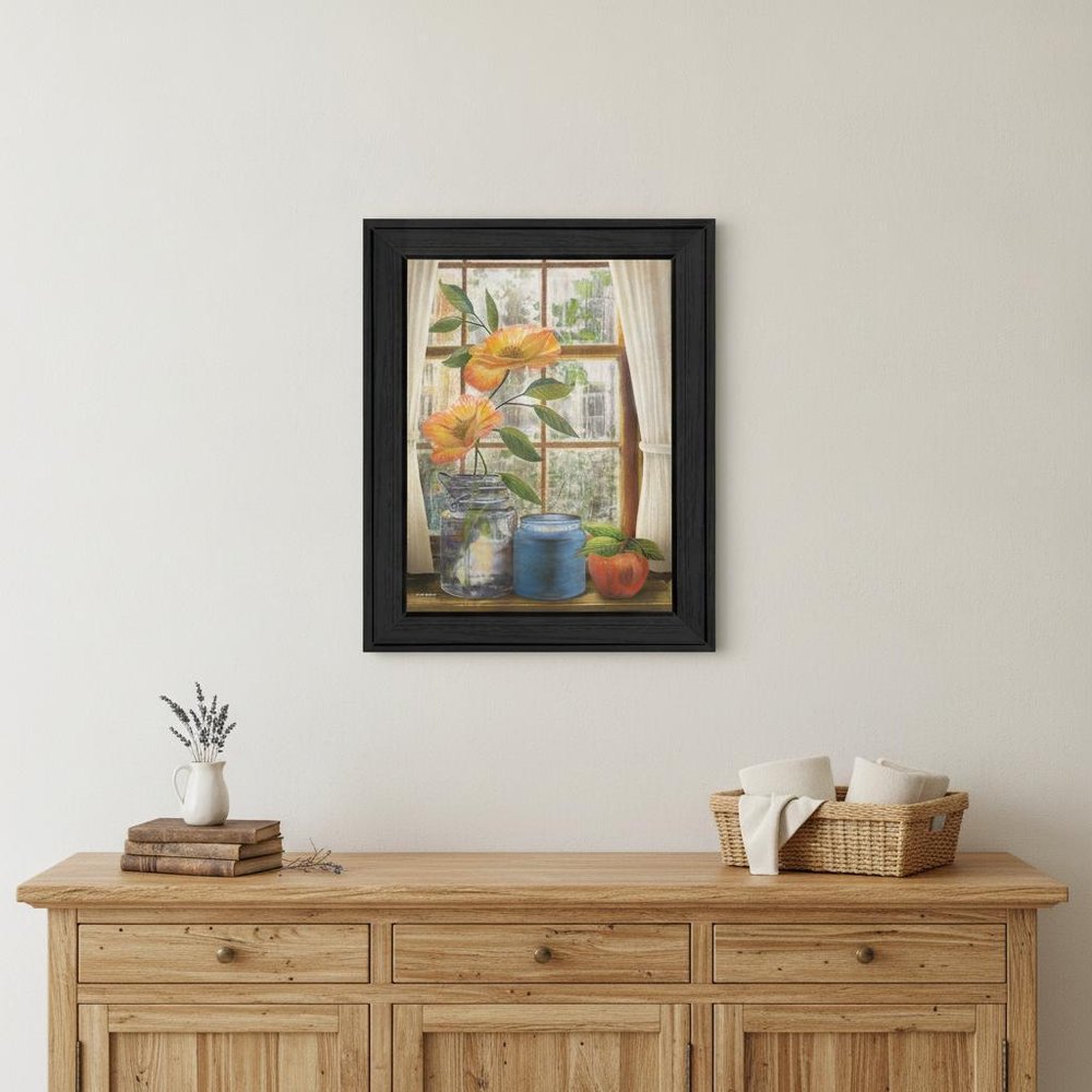 Afternoon Flower Black Framed Print Wall Art HomeRoots