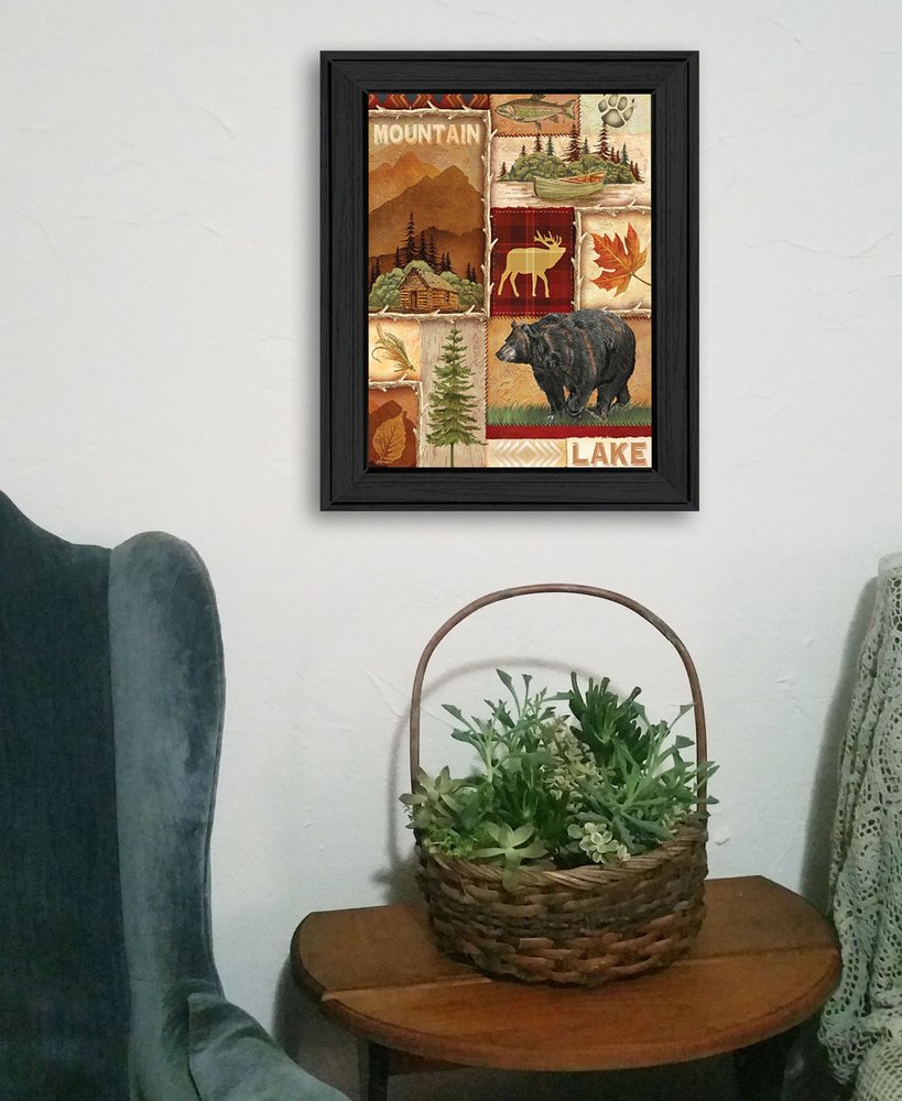 Lodge Collage I Black Framed Print Wall Art — view 2