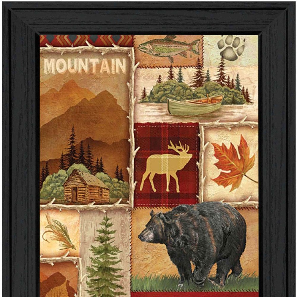 Lodge Collage I Black Framed Print Wall Art — view 4