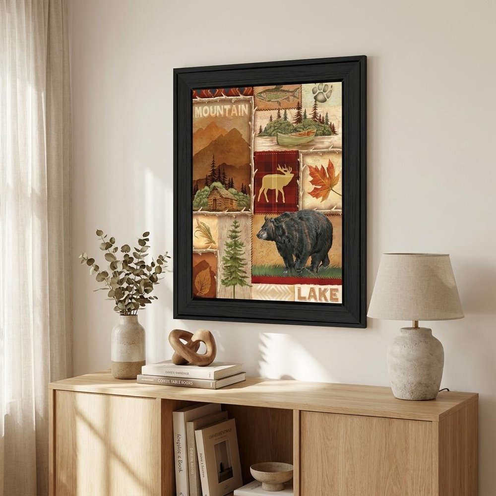 Lodge Collage I Black Framed Print Wall Art — view 6