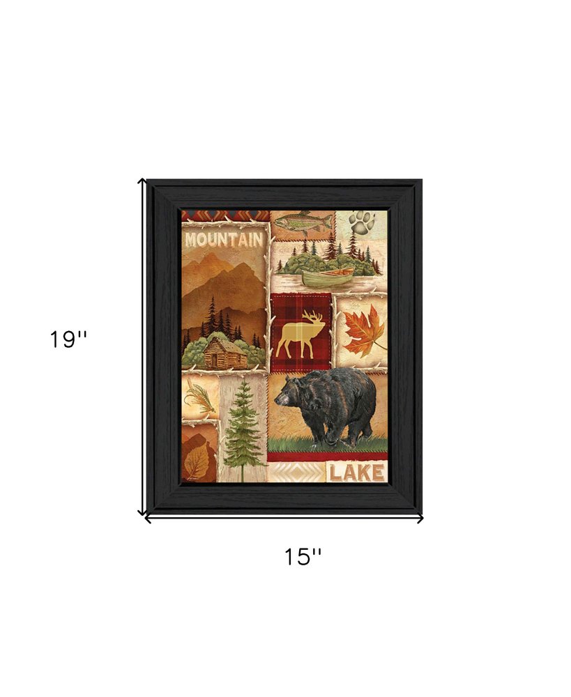 Lodge Collage I Black Framed Print Wall Art HomeRoots