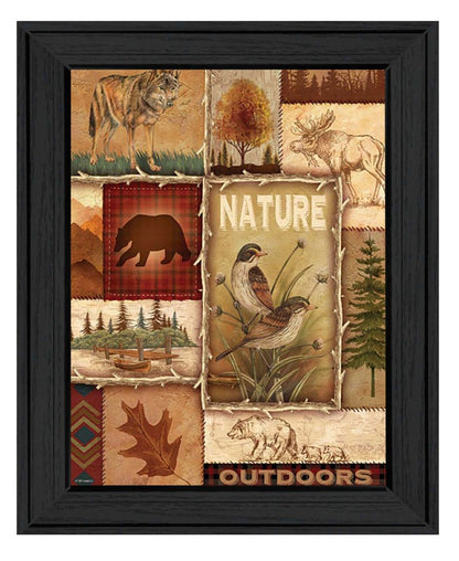Lodge Collage II Black Framed Print Wall Art HomeRoots