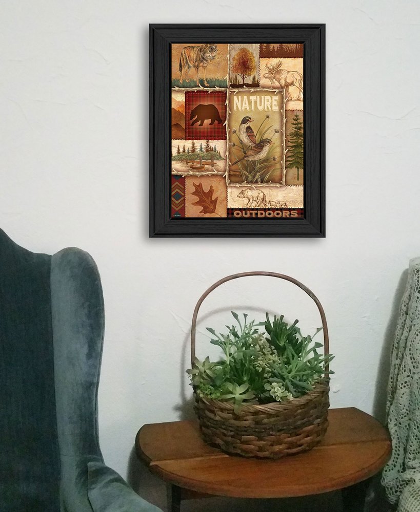Lodge Collage II Black Framed Print Wall Art — view 2