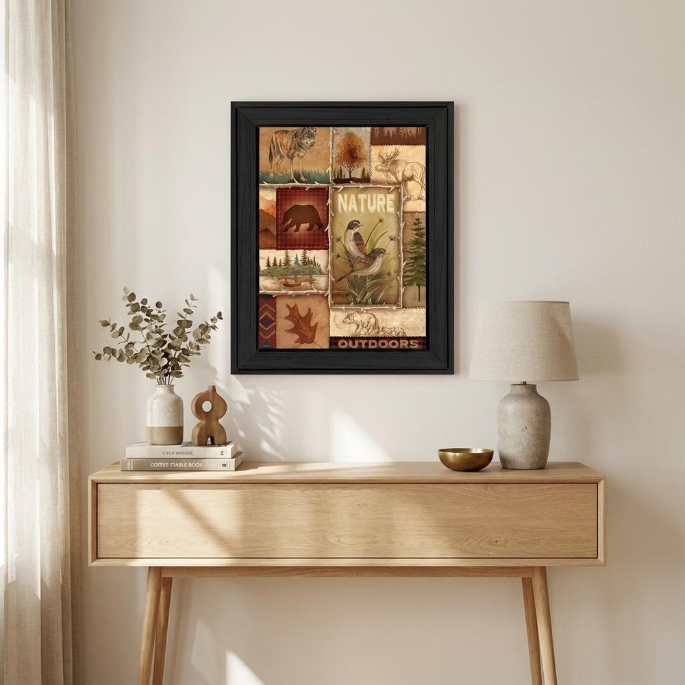 Lodge Collage II Black Framed Print Wall Art HomeRoots