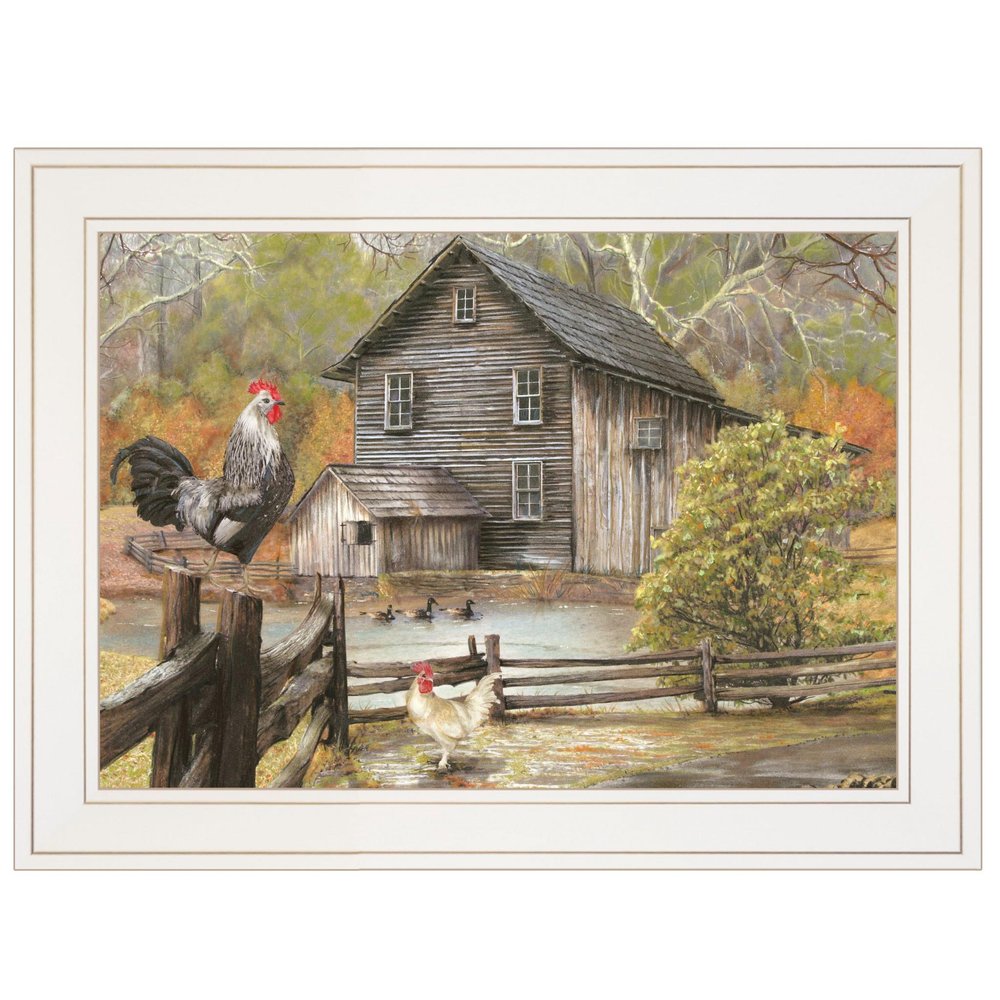 Down on the Farm I White Framed Print Wall Art — view 1