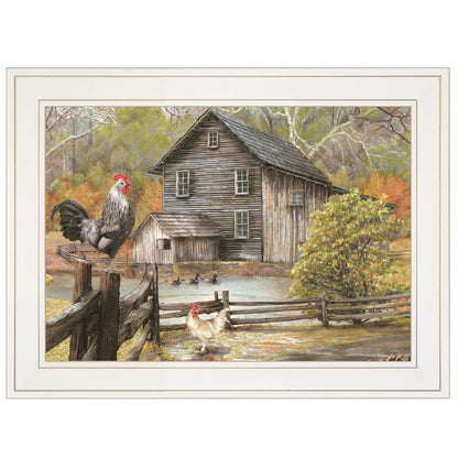 Down on the Farm I White Framed Print Wall Art HomeRoots