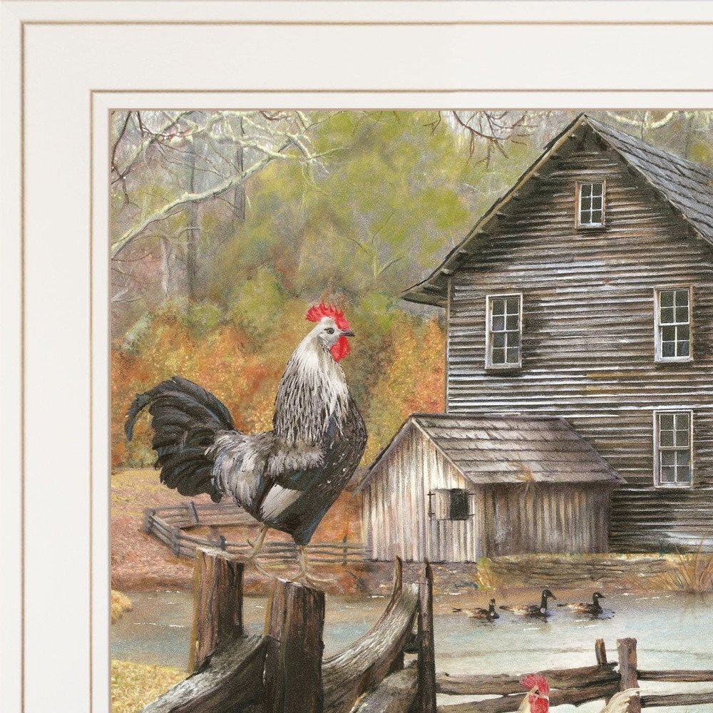 Down on the Farm I White Framed Print Wall Art HomeRoots
