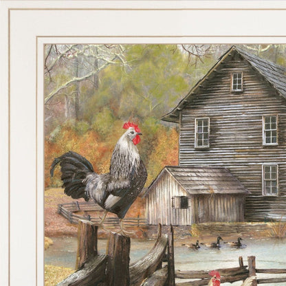 Down on the Farm I White Framed Print Wall Art HomeRoots