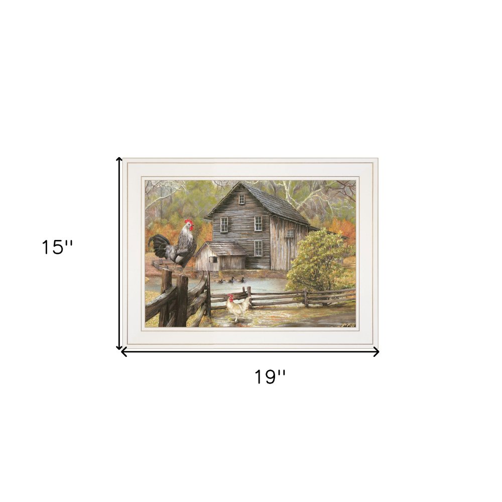 Down on the Farm I White Framed Print Wall Art — view 4