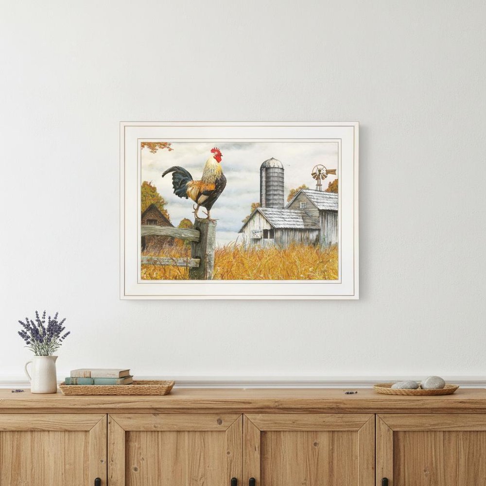 Down on the Farm II White Framed Print Wall Art HomeRoots