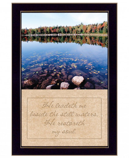 Still Waters Black Framed Print Wall Art HomeRoots