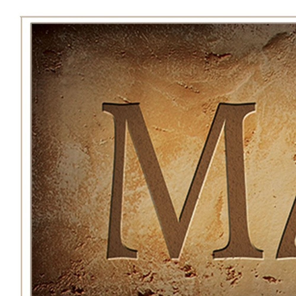 11" x 33" Man Cave White Framed Print Wall Art — view 3
