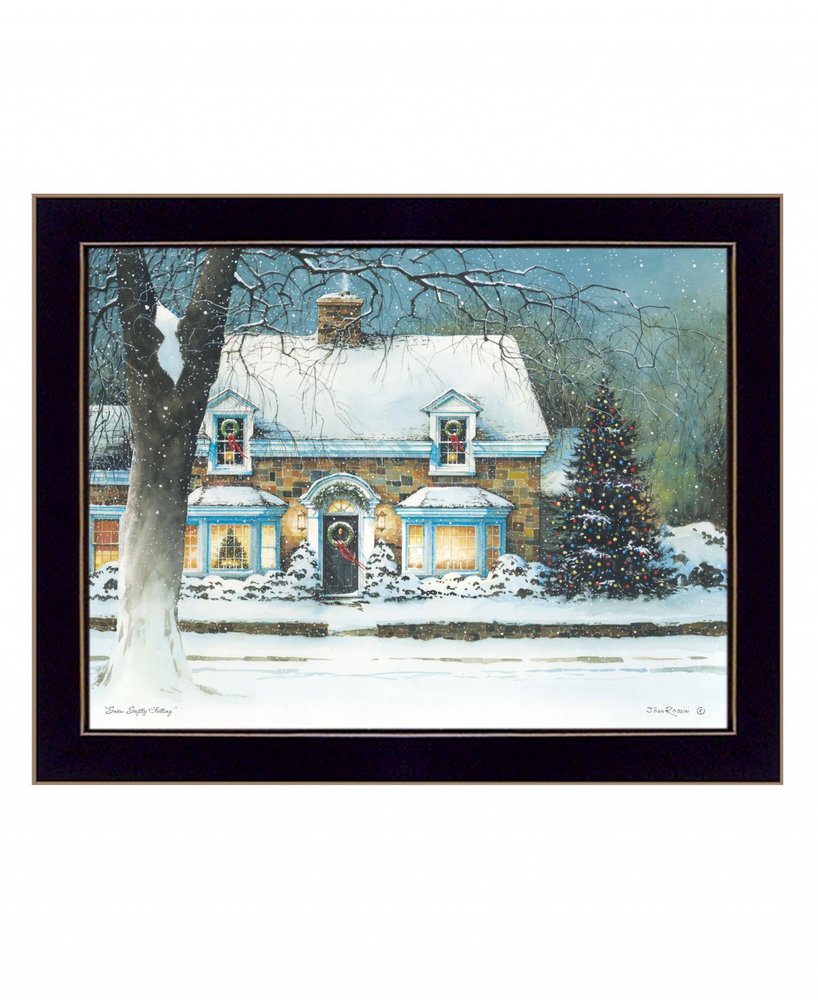 Snow Softly Falling 2 Black Framed Print Wall Art HomeRoots