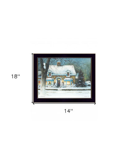 Snow Softly Falling 2 Black Framed Print Wall Art HomeRoots