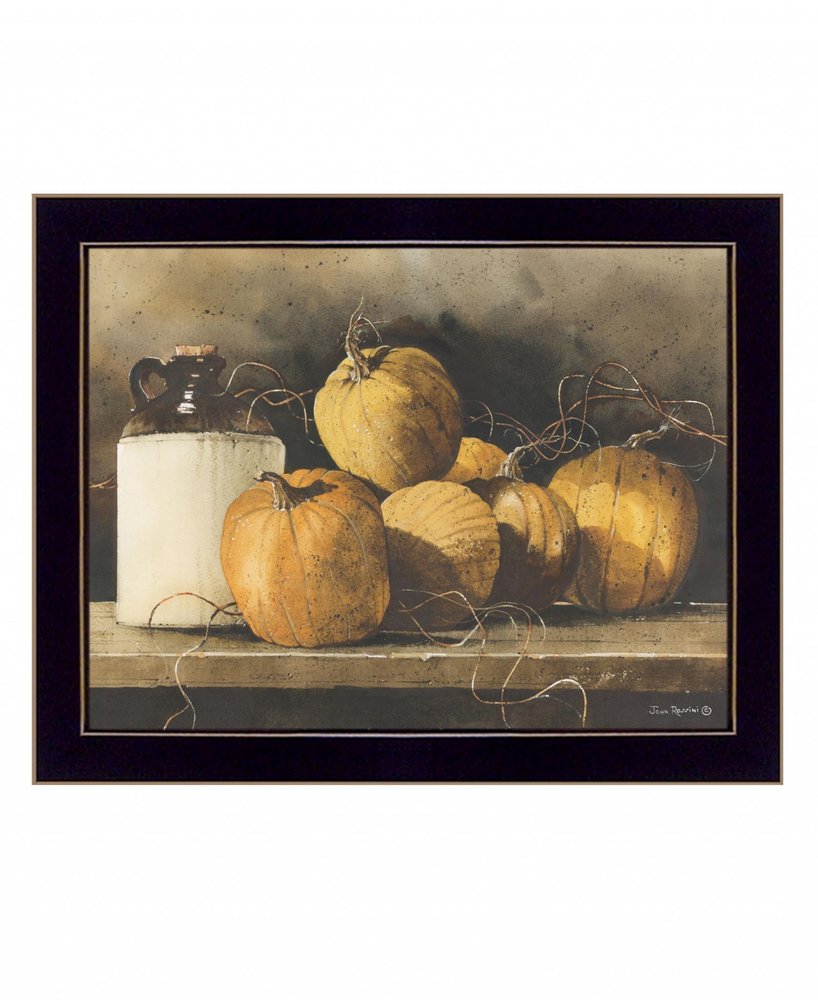 Jugs and Pumpkins 2 Black Framed Print Wall Art HomeRoots