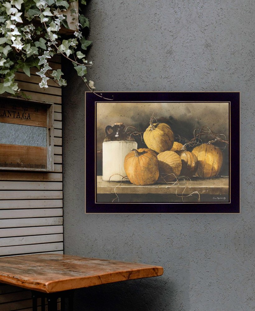 Jugs and Pumpkins 2 Black Framed Print Wall Art HomeRoots