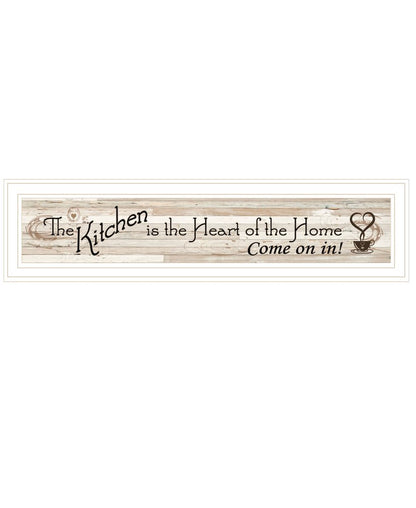 Kitchen is the Heart of the Home 13 White Framed Print Kitchen Wall Art HomeRoots