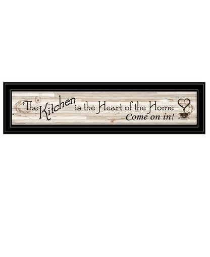 Kitchen is the Heart of the Home 14 Black Framed Print Kitchen Wall Art HomeRoots