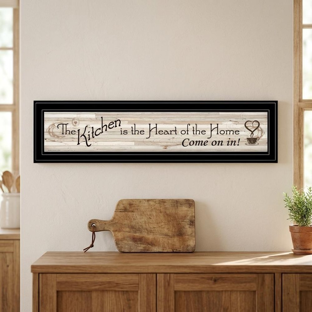 Kitchen is the Heart of the Home 14 Black Framed Print Kitchen Wall Art — view 1