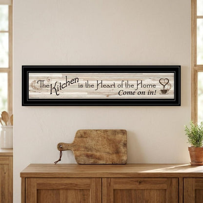 Kitchen is the Heart of the Home 14 Black Framed Print Kitchen Wall Art HomeRoots