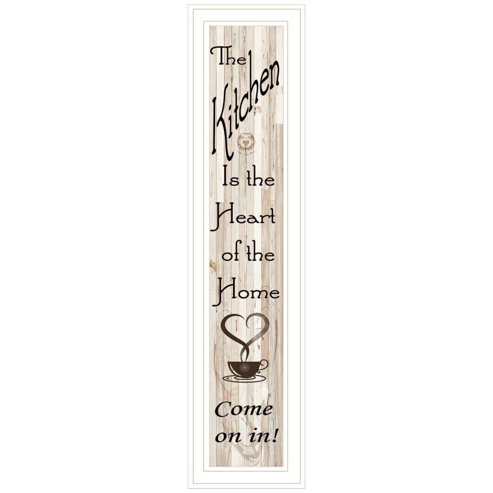 Kitchen is the Heart of the Home 15 White Framed Wall Art HomeRoots