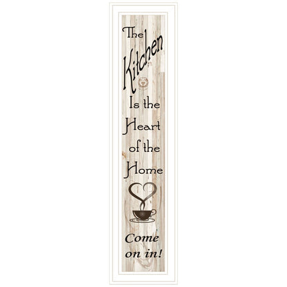 Kitchen is the Heart of the Home 15 White Framed Wall Art HomeRoots