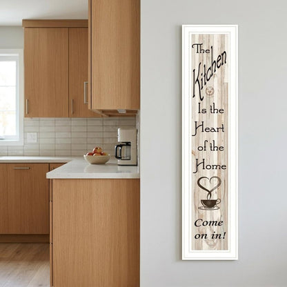 Kitchen is the Heart of the Home 15 White Framed Wall Art HomeRoots
