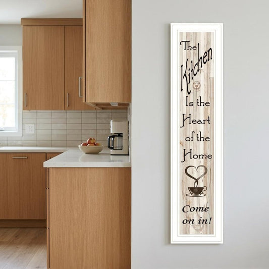 Kitchen is the Heart of the Home 15 White Framed Wall Art