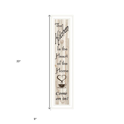 Kitchen is the Heart of the Home 15 White Framed Wall Art HomeRoots