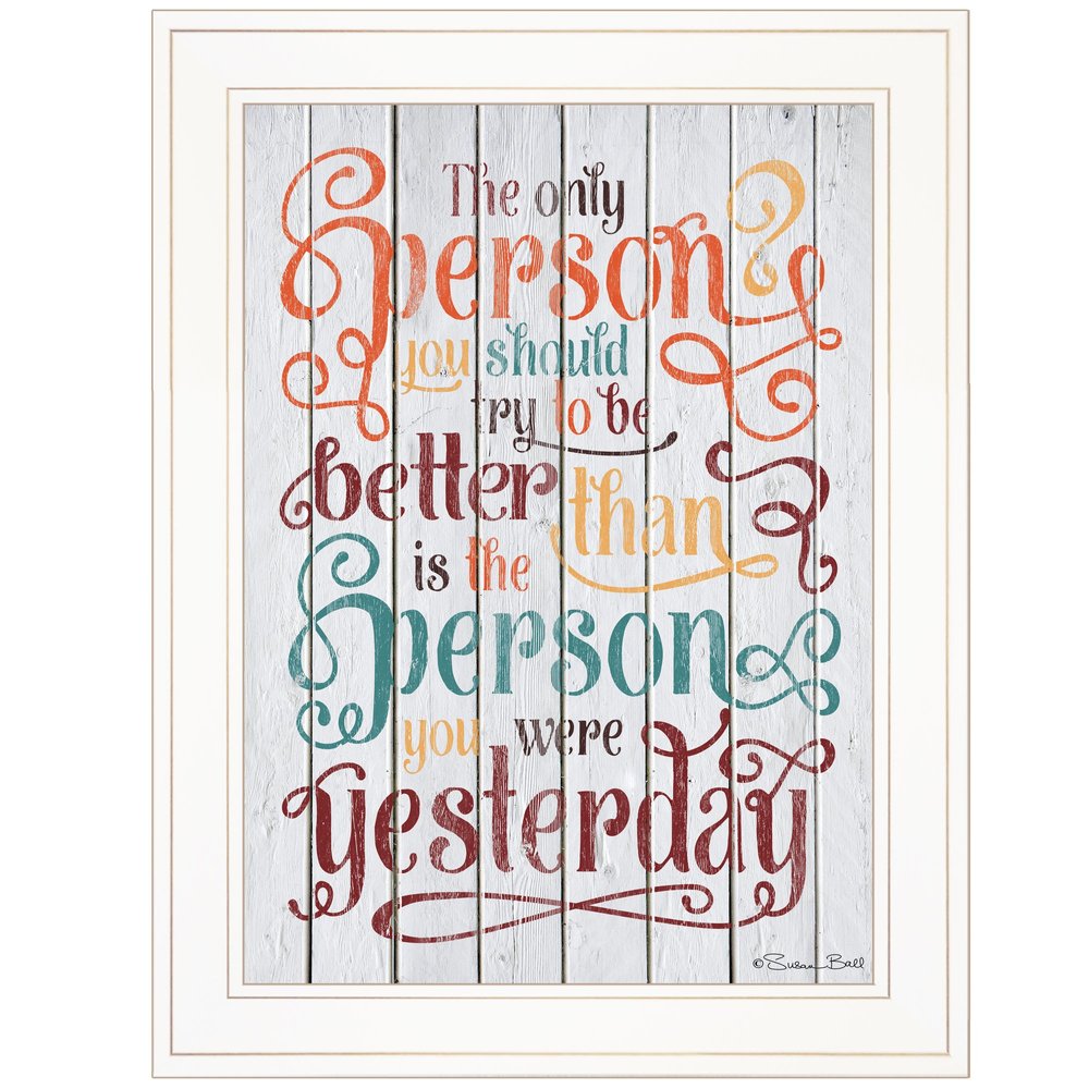 The Only Person 2 White Framed Print Wall Art HomeRoots