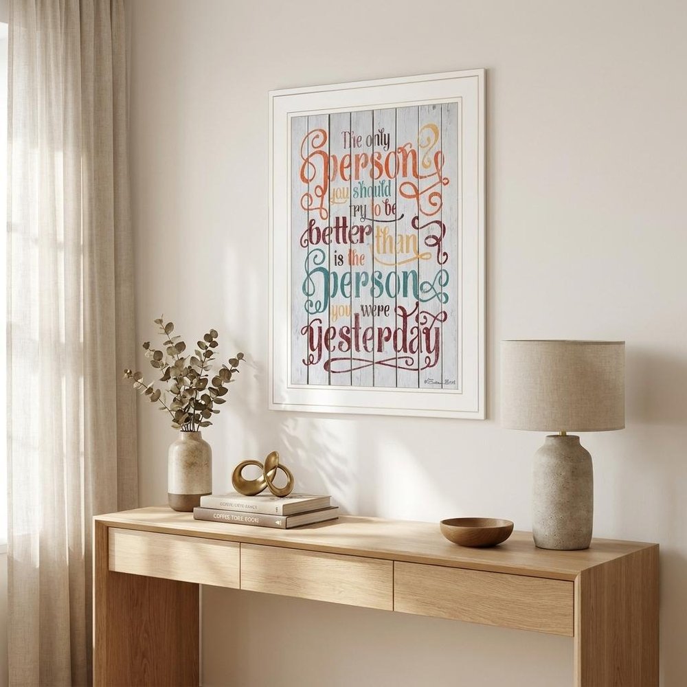 The Only Person 2 White Framed Print Wall Art — view 5
