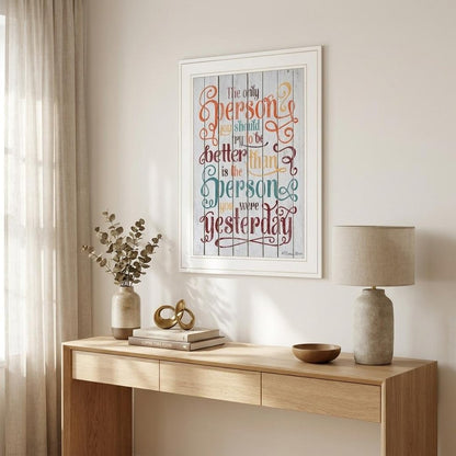 The Only Person 2 White Framed Print Wall Art HomeRoots