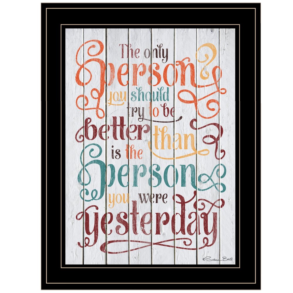 The Only Person 3 Black Framed Print Wall Art HomeRoots