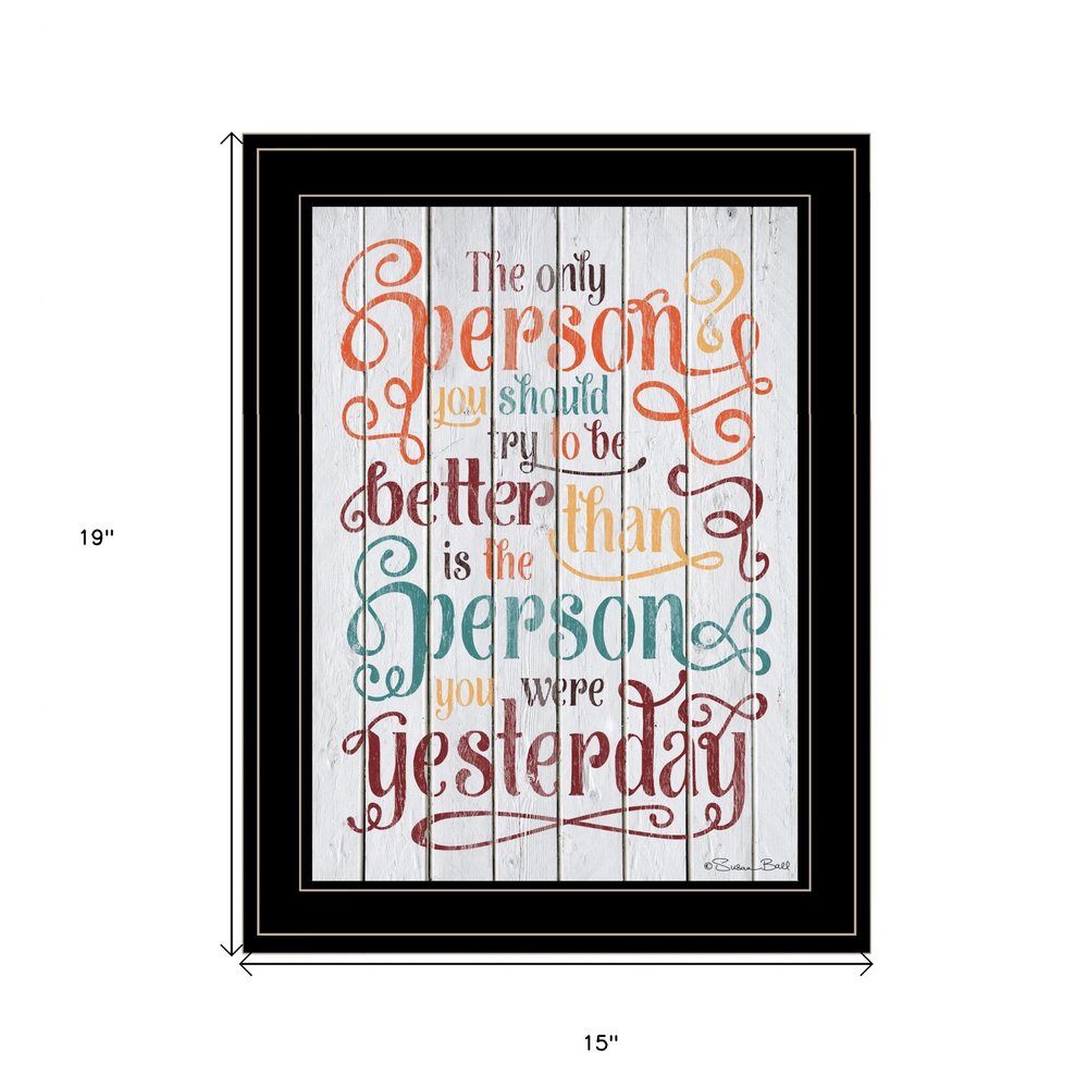 The Only Person 3 Black Framed Print Wall Art — view 4