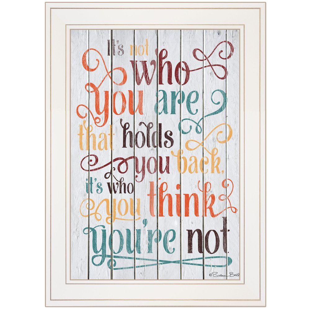 Who You Think You Are 2 White Framed Print Wall Art — view 2