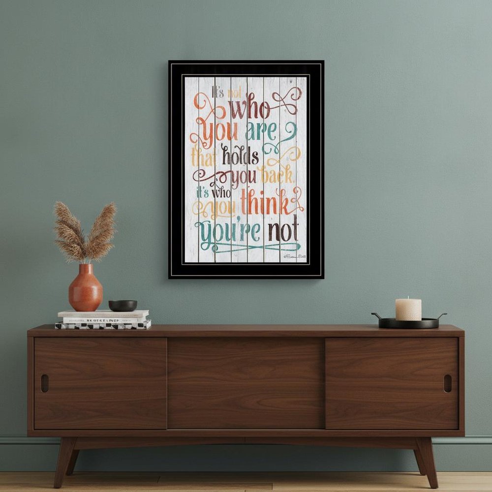 Who You Think You Are 3 Black Framed Print Wall Art — view 8